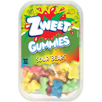 Neon Gummy Sour Bears | Zweet | 10 oz