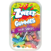 Sour Gummy Neon Spiders | Zweet | 10 oz