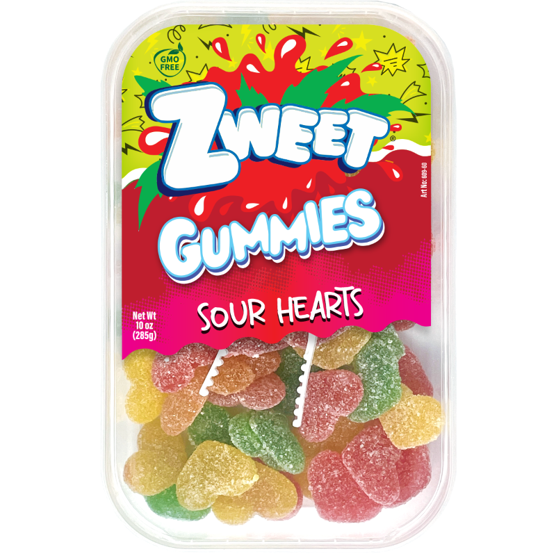 Sour Gummy Hearts | Zweet | 10 oz