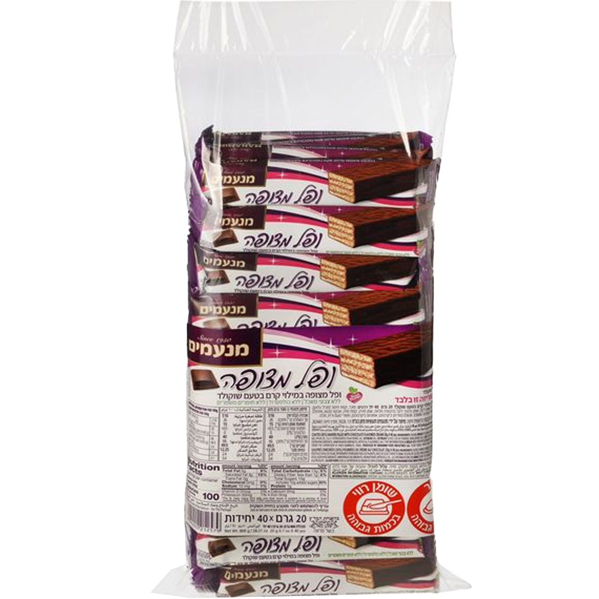 Çikolata Kaplı Gofret Atıştırmalıkları | 40 adet | Manamim