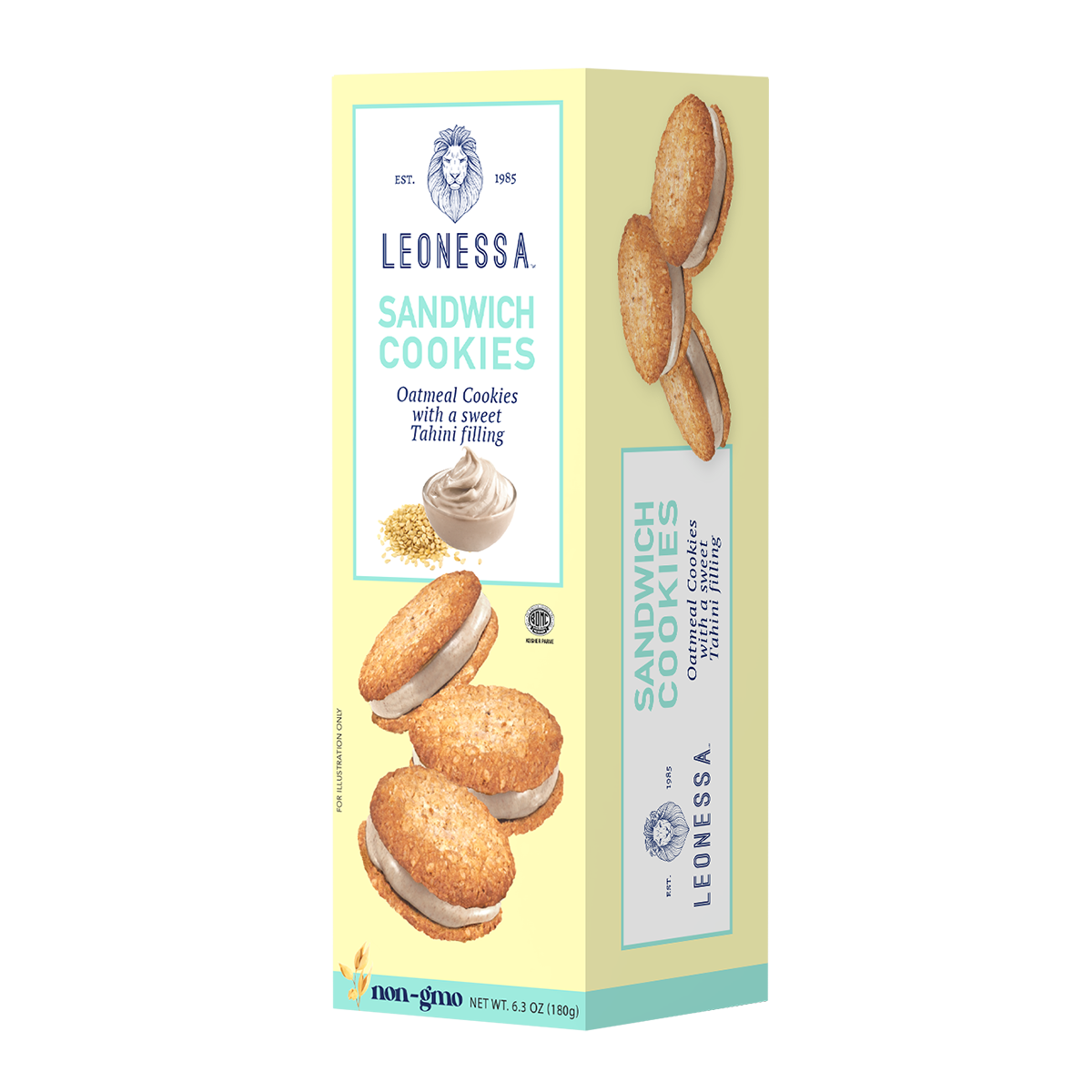 Tahini Filled Oat Sandwich Cookies | 6.3 oz | Leonessa