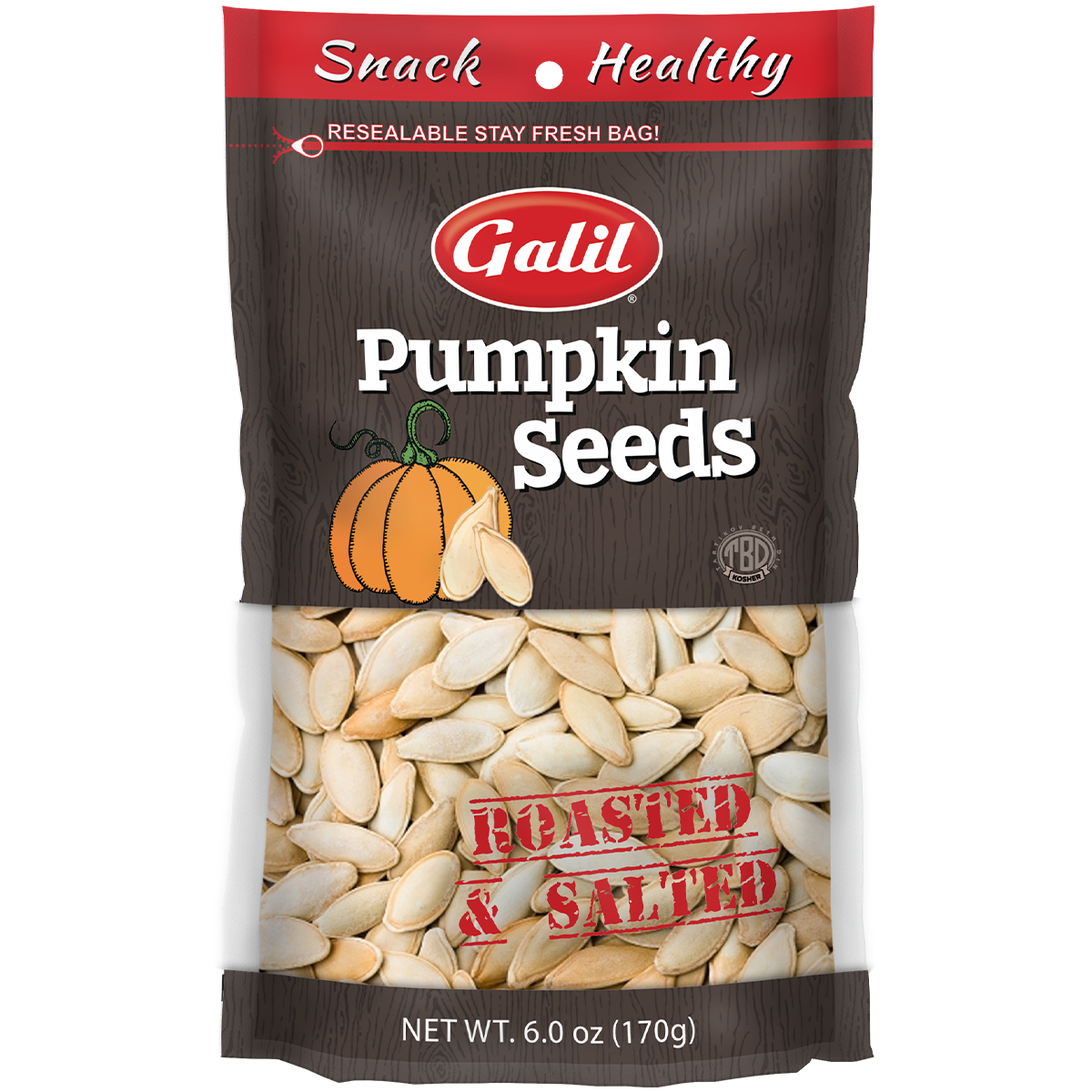 Pumpkin Seeds | Roasted/Salted | 6 oz | Galil