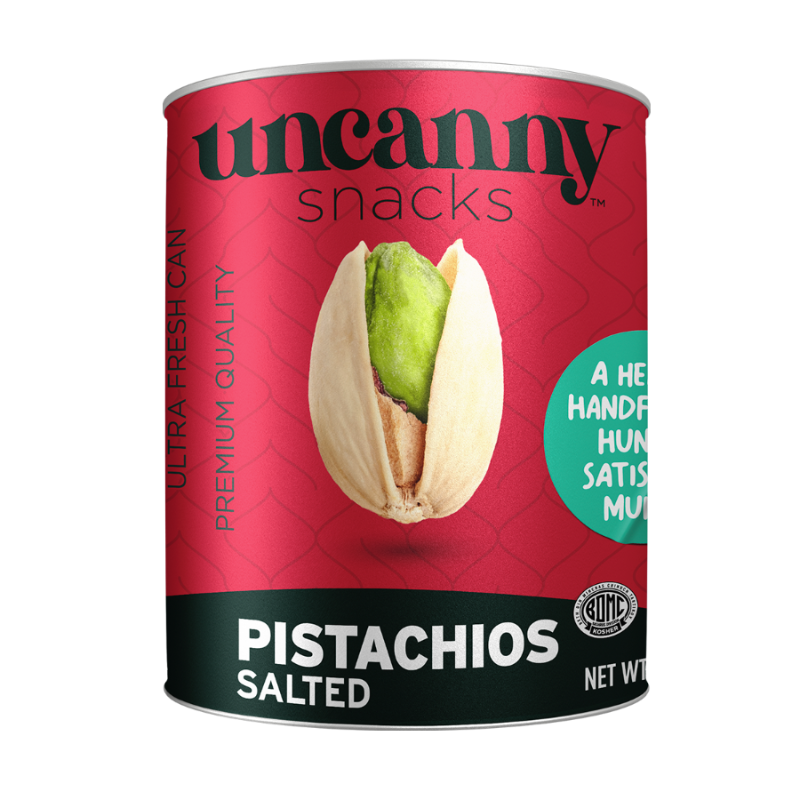 Roasted & Salted Pistachios | Can | 1.8 oz | Uncanny