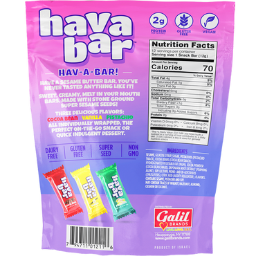 Mini Sesame Butter Bites | Halva | Bag | 5.1 oz | Hava Bar