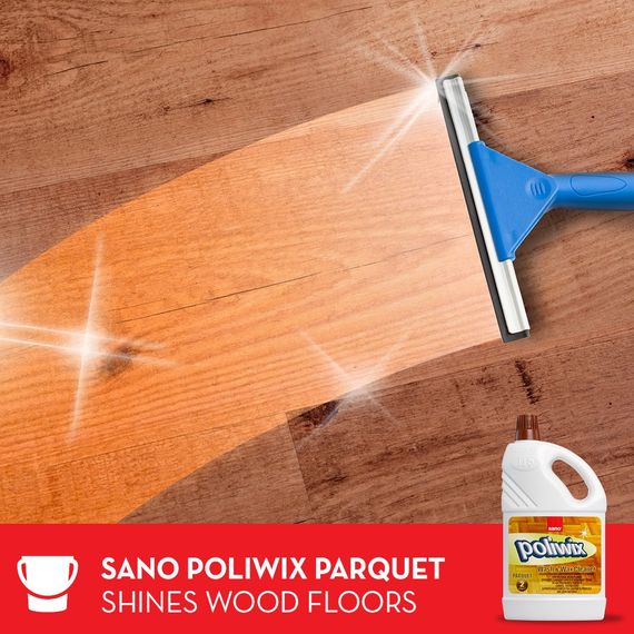 Poliwix Parquet Wash & Wax Floor Cleaner for Wood & Stone | 2 L | sano