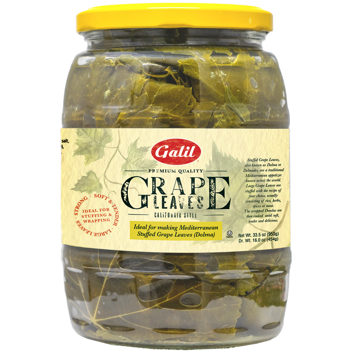 Grape Leaves | Premium Quality for Dolma | Galil | 32 oz