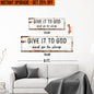 Upgrade Your 12x36 Inches 'Give it to God and Go to Sleep' (Style 1) Canvas To 16x48 Inches
