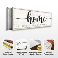 Home Coordinates Family Sign