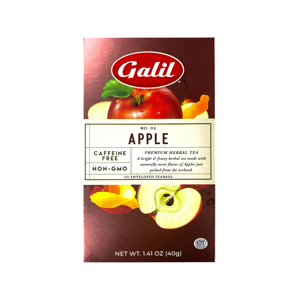 Apple Herbal Tea | 20' Tea Bags | 1.41 oz | Galil