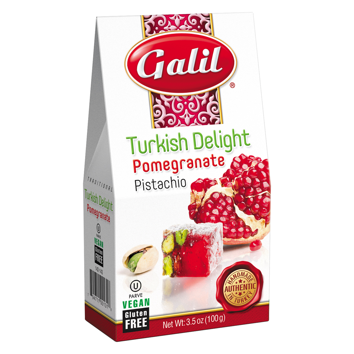 Pomegranate Pistachio Turkish Delight | 3.5 oz | Galil