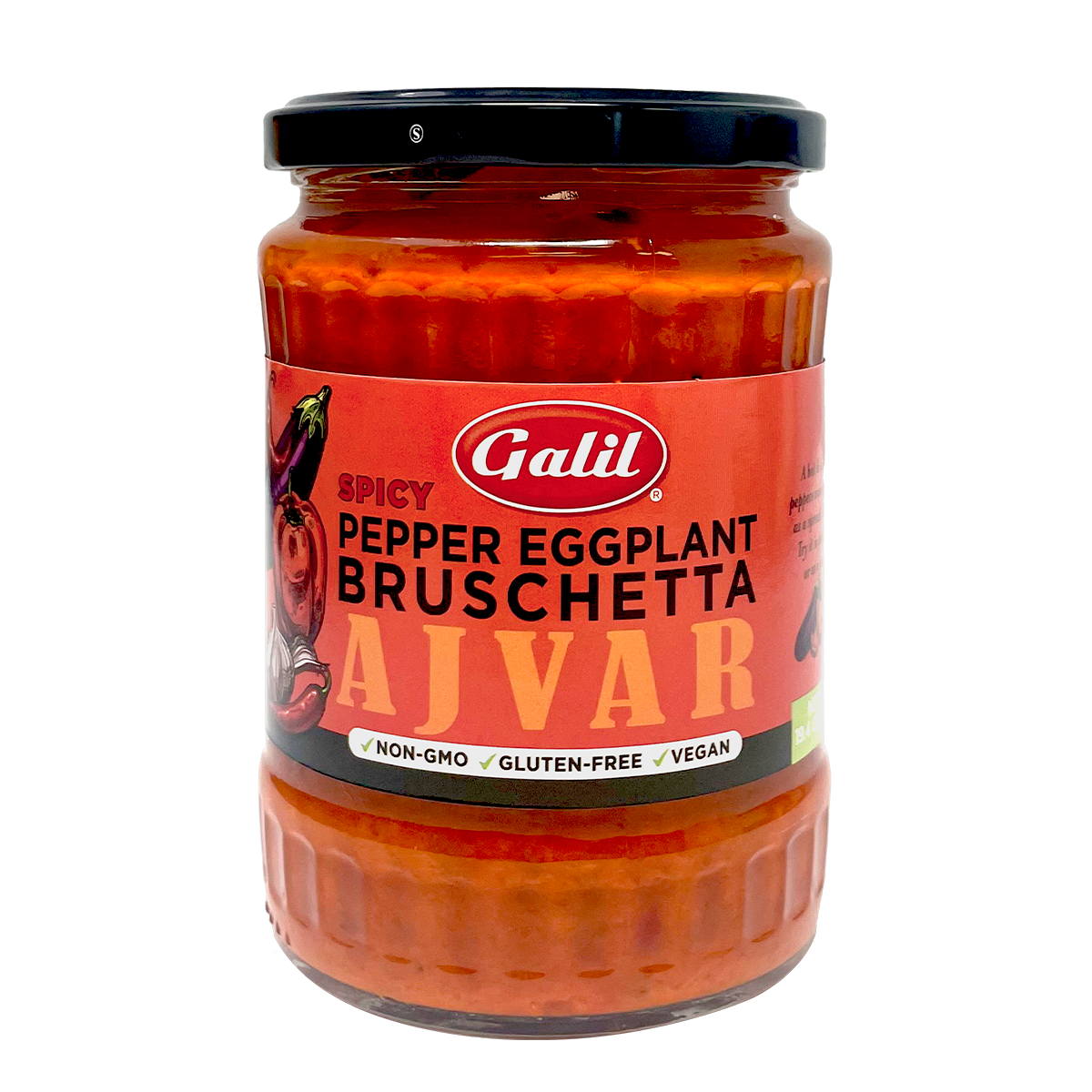 Spicy Ajvar | Pepper & Eggplant Bruschetta | 19 oz | Galil