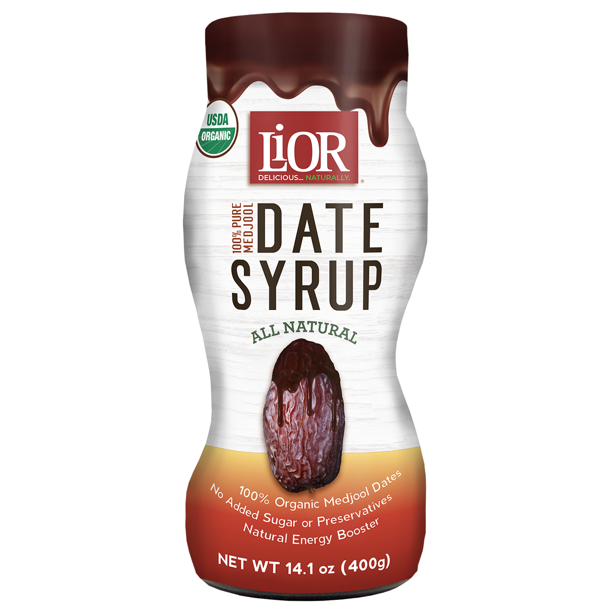 USDA Organik Medjool Hurma Şurubu | 14.1 oz | LiOR 