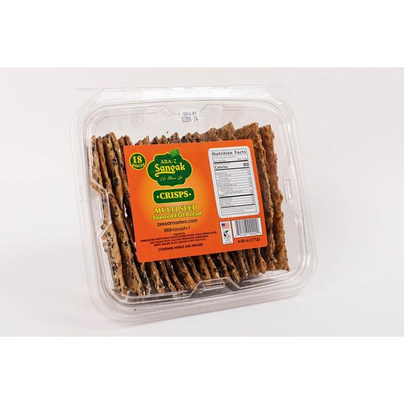 Sangak Cips Çok Tohumlu | Kızarmış Yassı Ekmek | 6.05 oz | Ara-Z