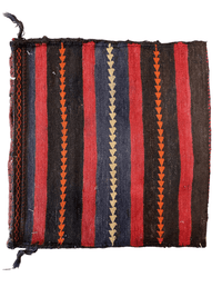 1900s Antique Persian Qashqayi Bag Face - 16" X 17"
