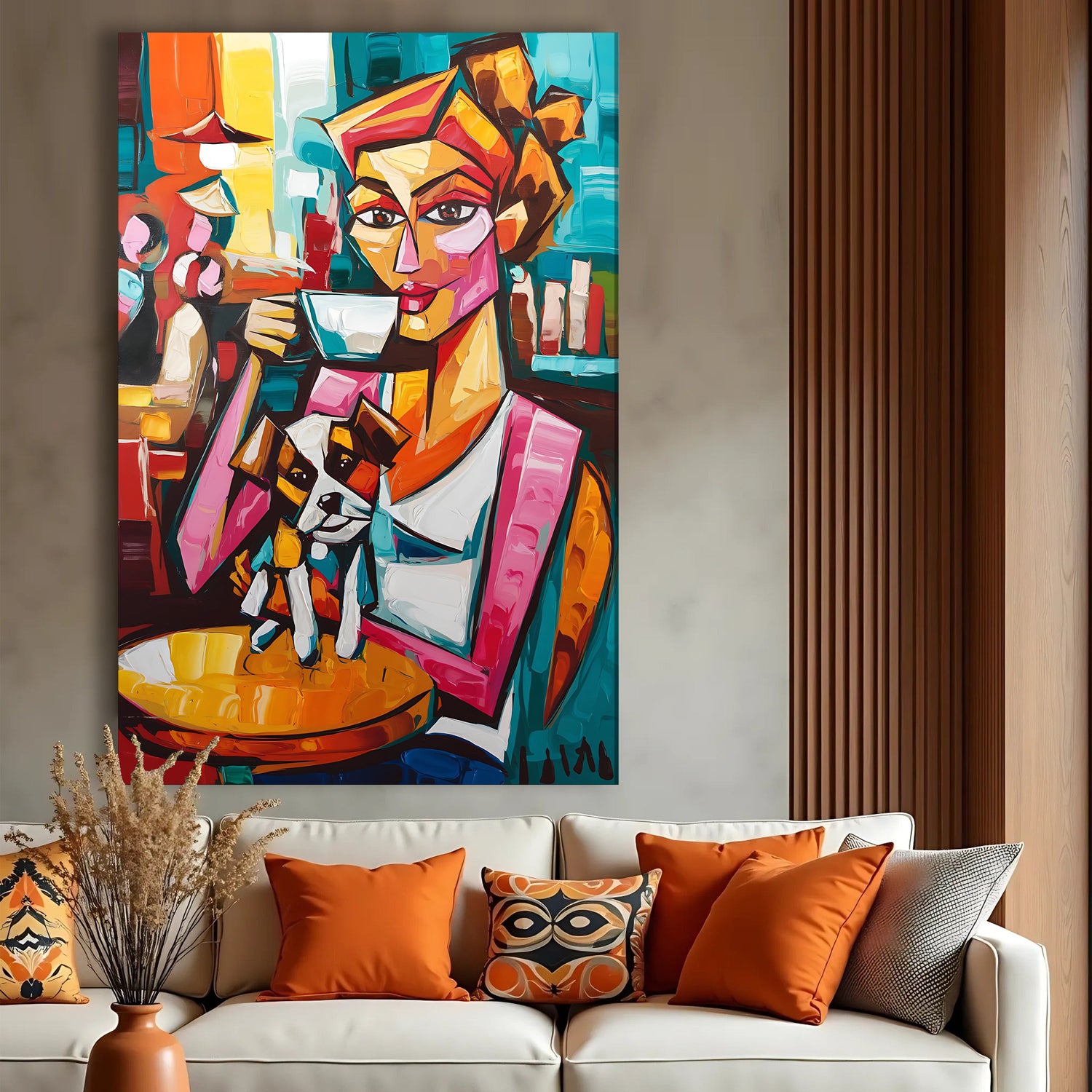 Neon Yudumlar ve Kıvılcımlar Elektrikli Duvar Sanatı