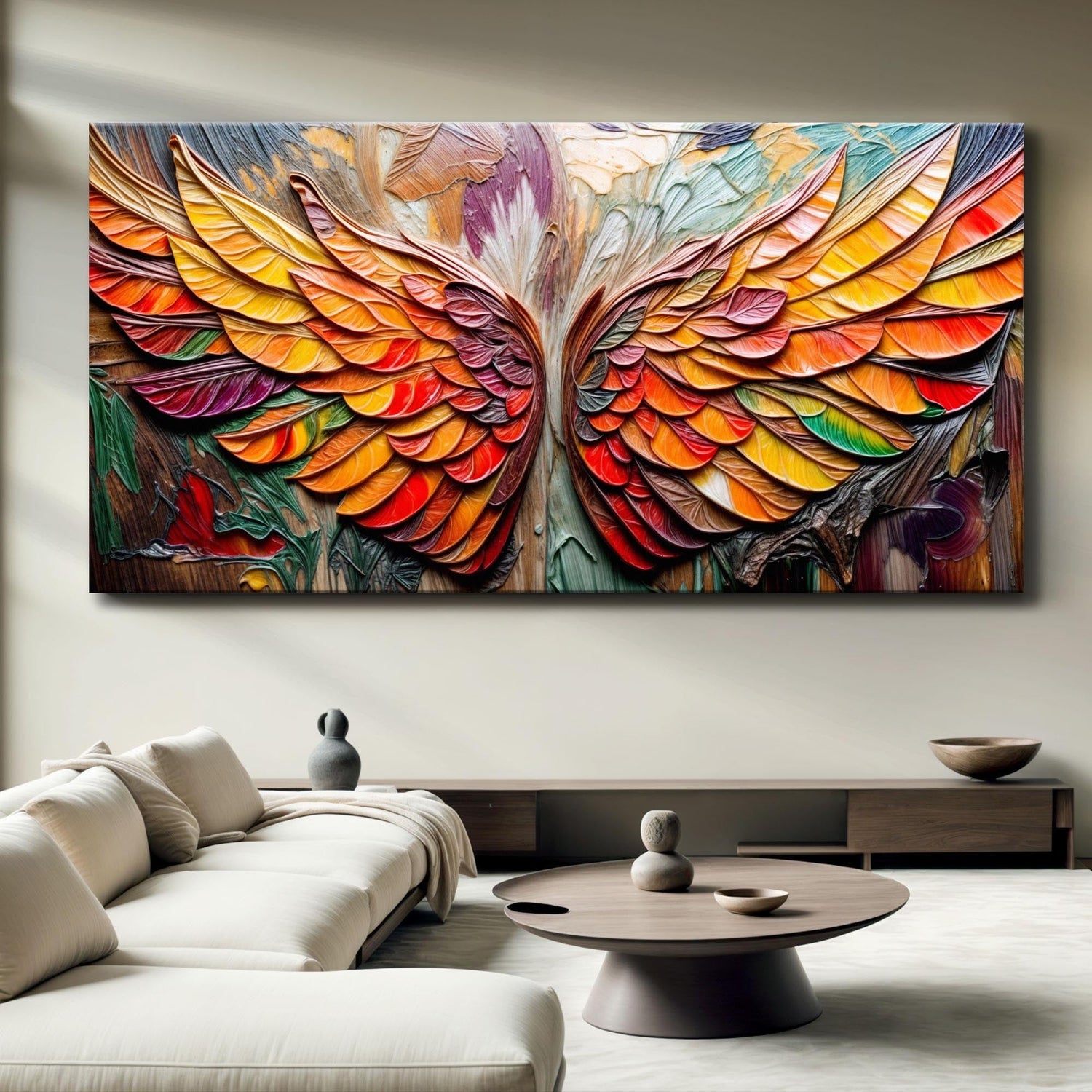 Wings Of Ascension Impasto Wall Art
