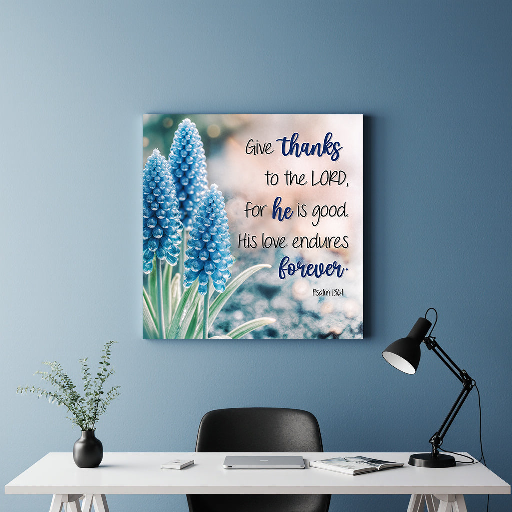 Mezmur 136:1 - Rabbe Şükredin İman Duvar Levhası