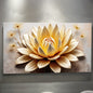 Golden Lotus Minimalist Abstract Wall Art II
