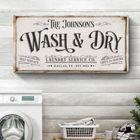 Personalized Laundry Service Sign