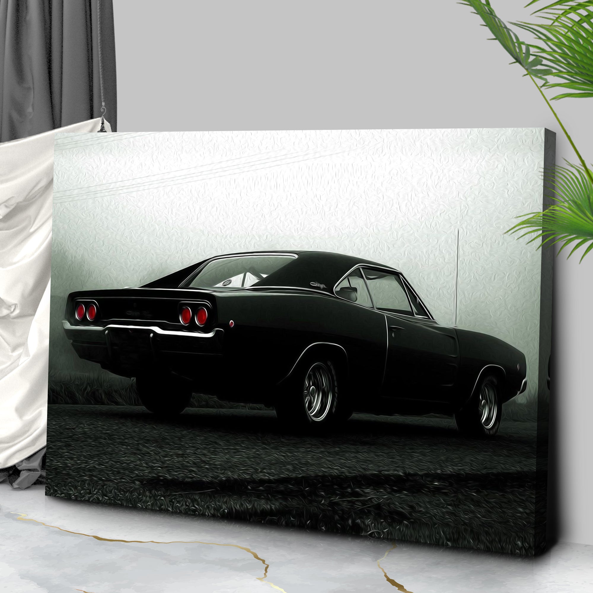 Race Car Vintage Canvas Wall Art