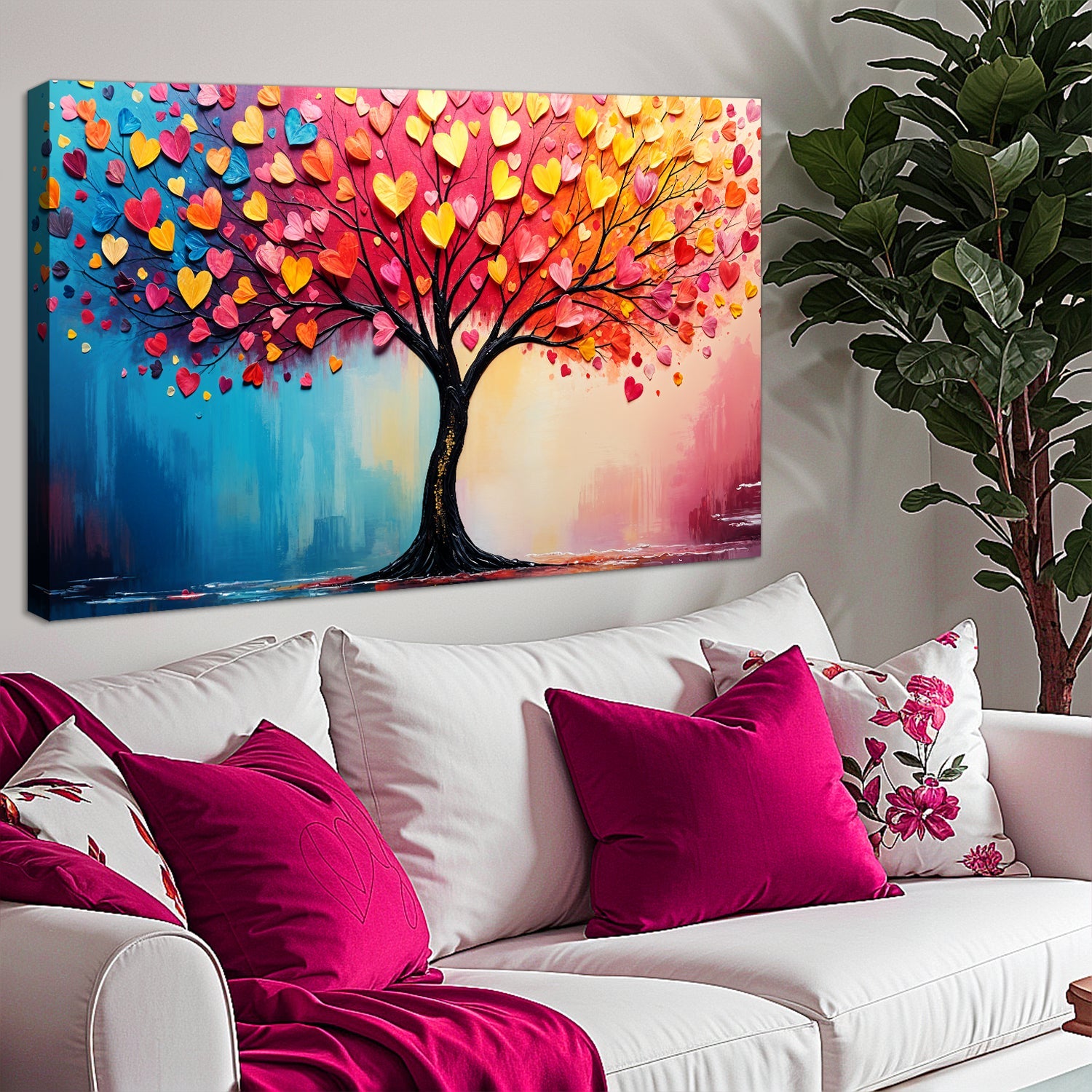 Living Rainbow Impasto Wall Art
