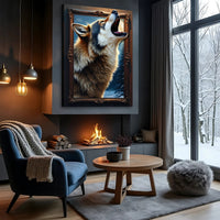3D Wolf Wall Art