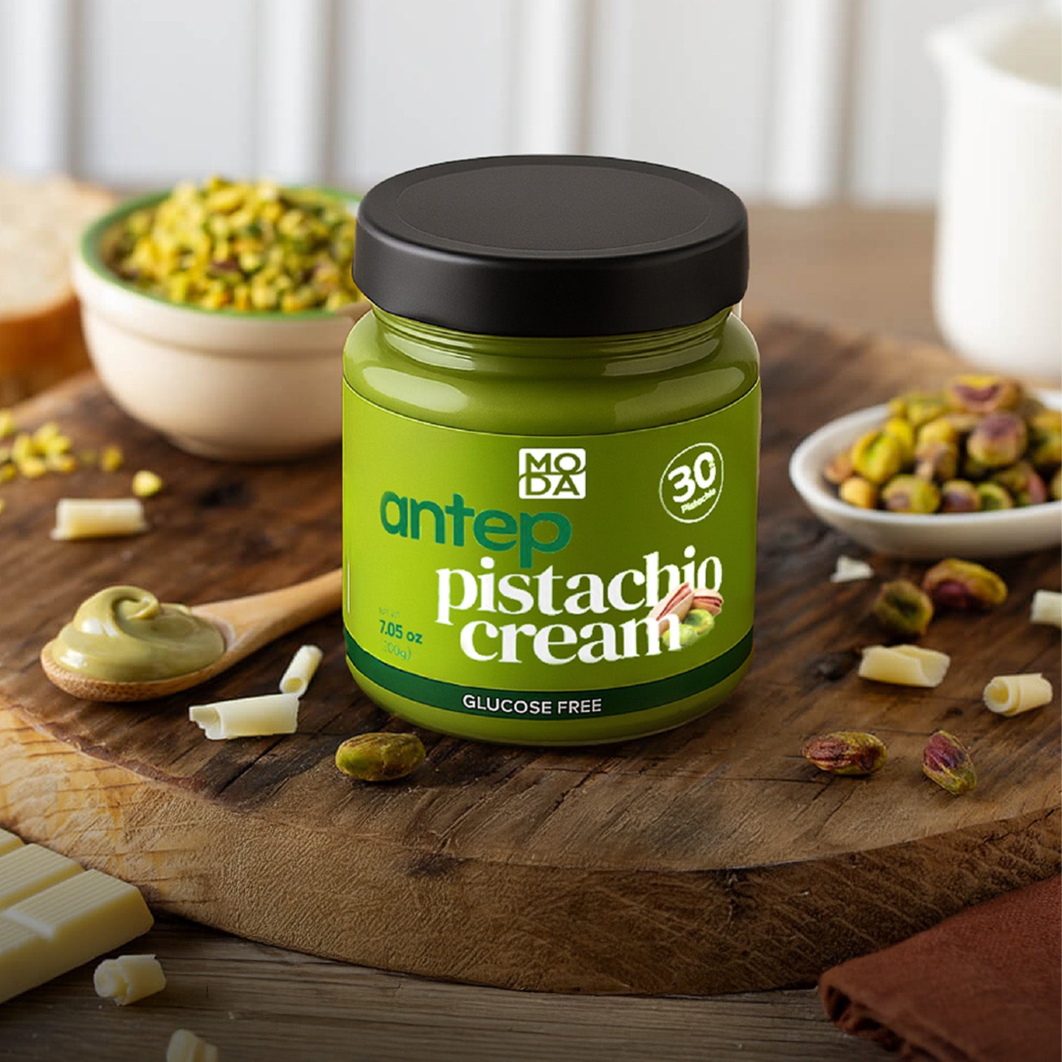 Moda Antep Pistachio Cream, % 30, 7.05oz (200g)