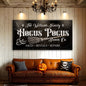 Personalized Hocus Pocus Broom Co. Wall Sign
