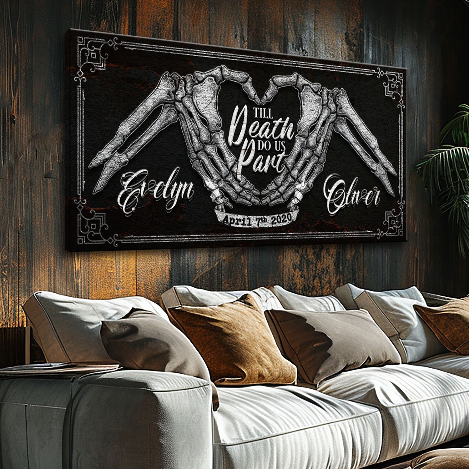 Till Death Do Us Part Skeleton Couple Sign IV
