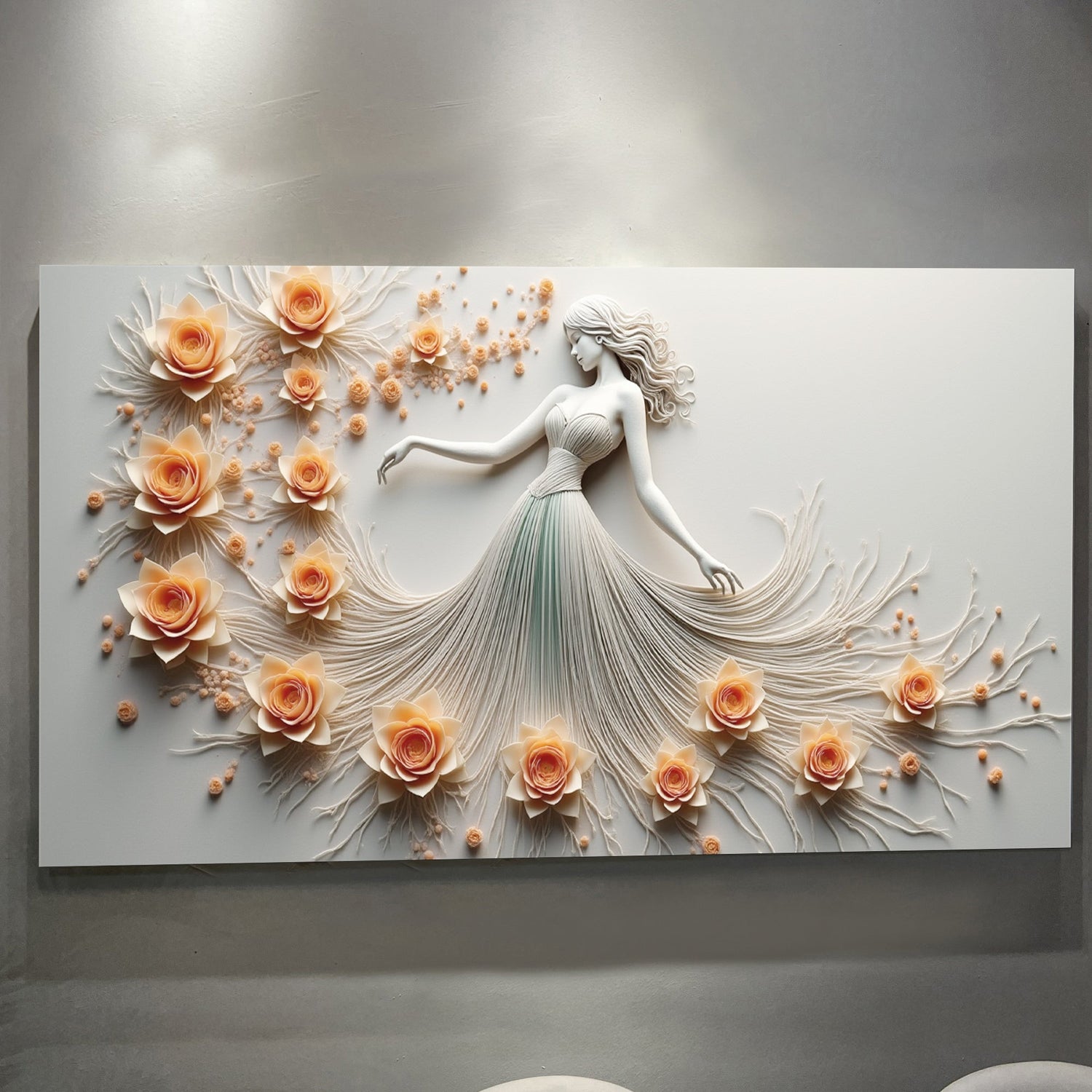 Modern Minimalist Kadın Dans Duvar Sanatı