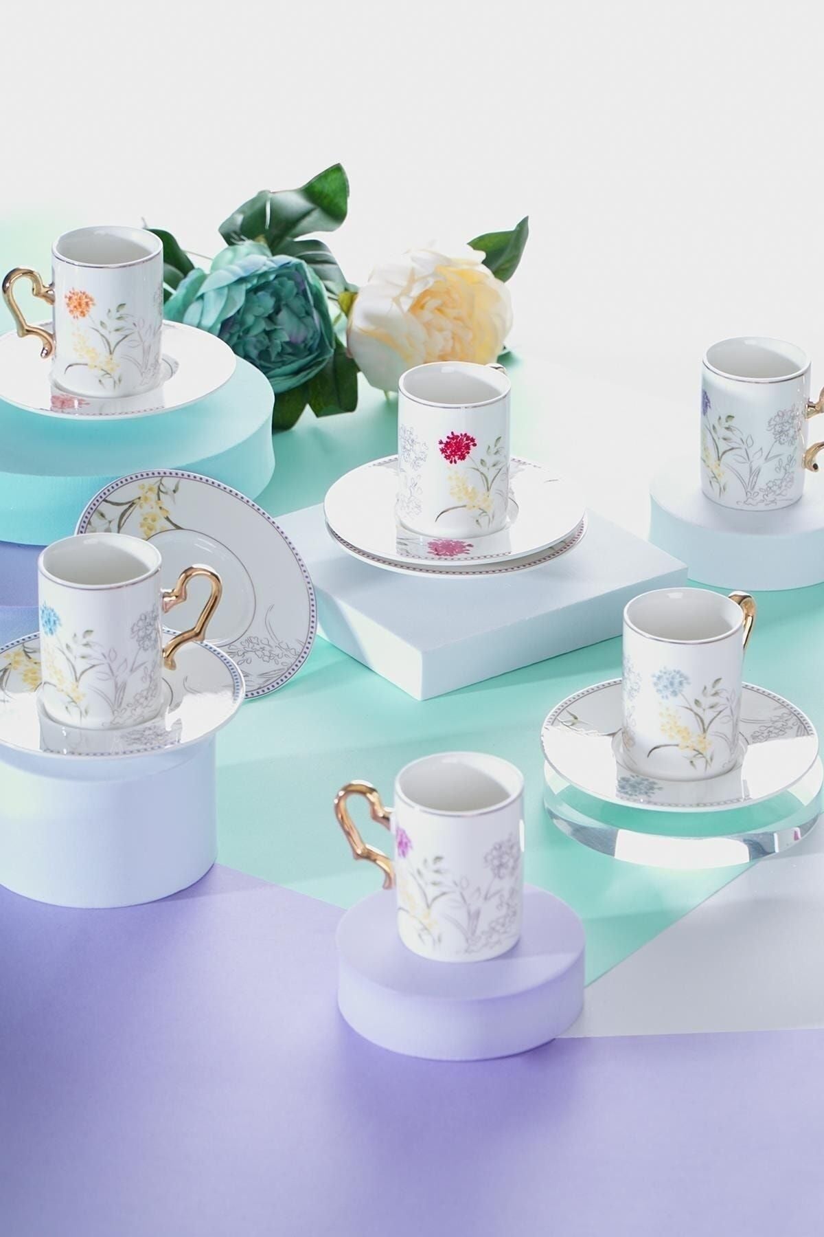 Acar Rivers 6Pcs Turksh Coffe Set