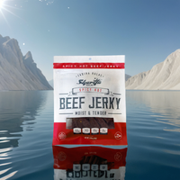 Sharifa Halal Beef Jerky, Spicy Hot, (1) 2.85 oz. Bag – Great Everyday Halal Jerky Beef Meat Snack, 100 % Real Zabiha Halal Beef, 13g of Protein, 70 Calories, 0g Trans Fat, & 2g of Carbohydrates