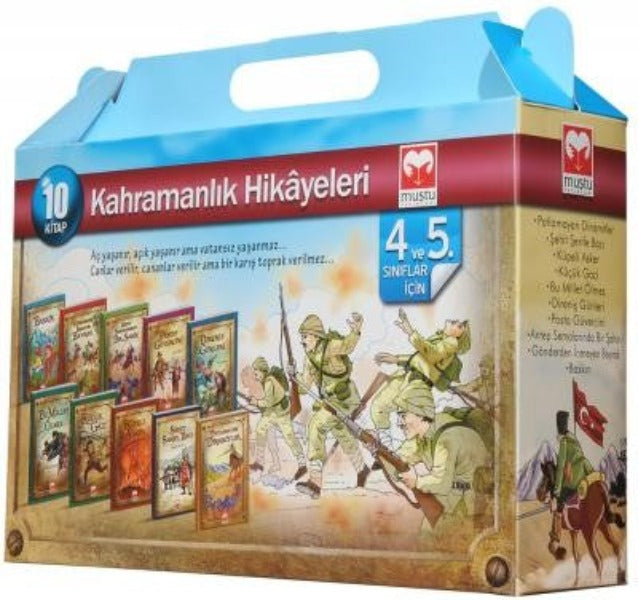 Kahramanlık Hikayeleri Serisi - 3. ve 4. Siniflar Icin (10 Kitap)