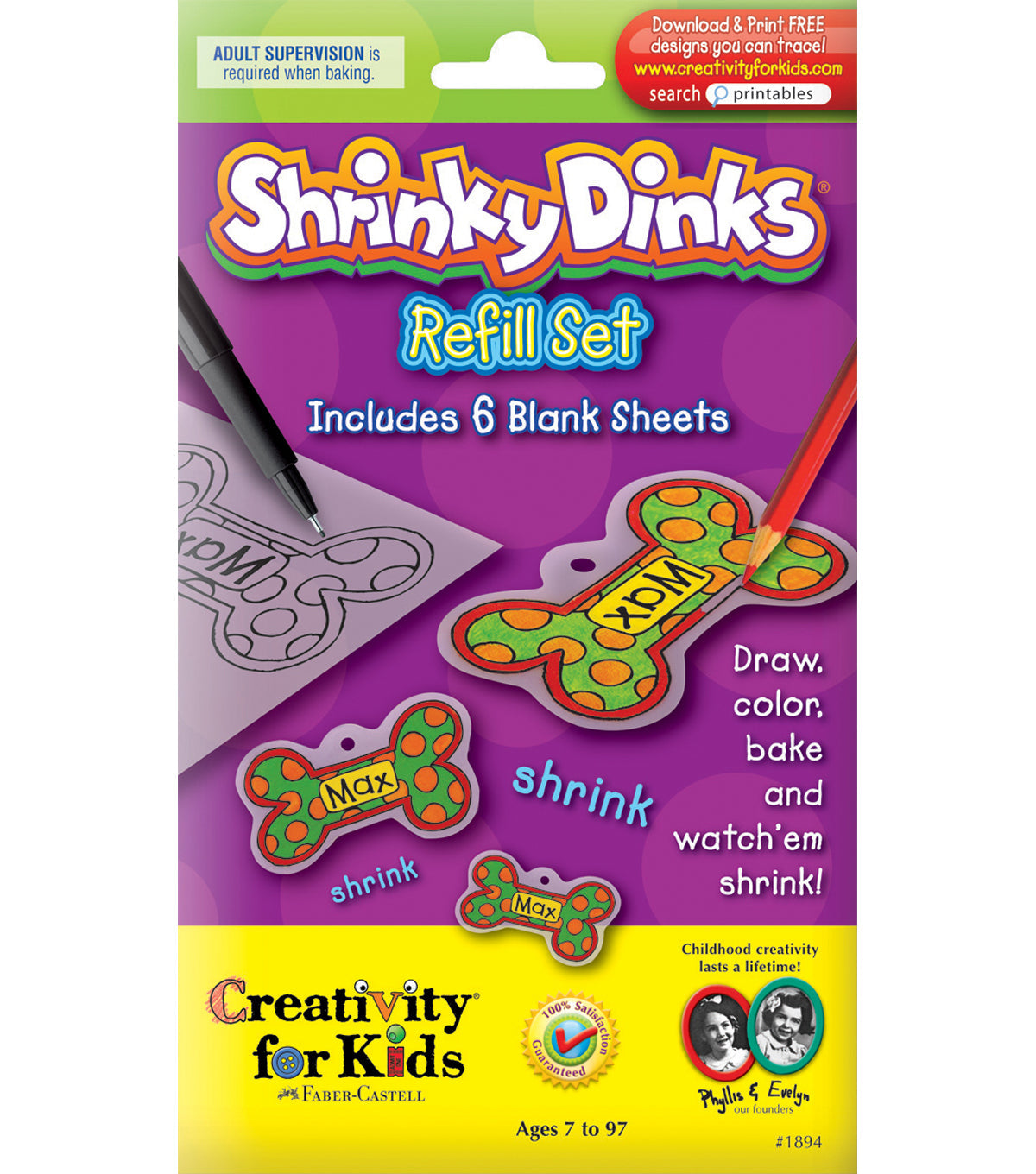 Creativity For Kids Shrinky Dinks Refill Set