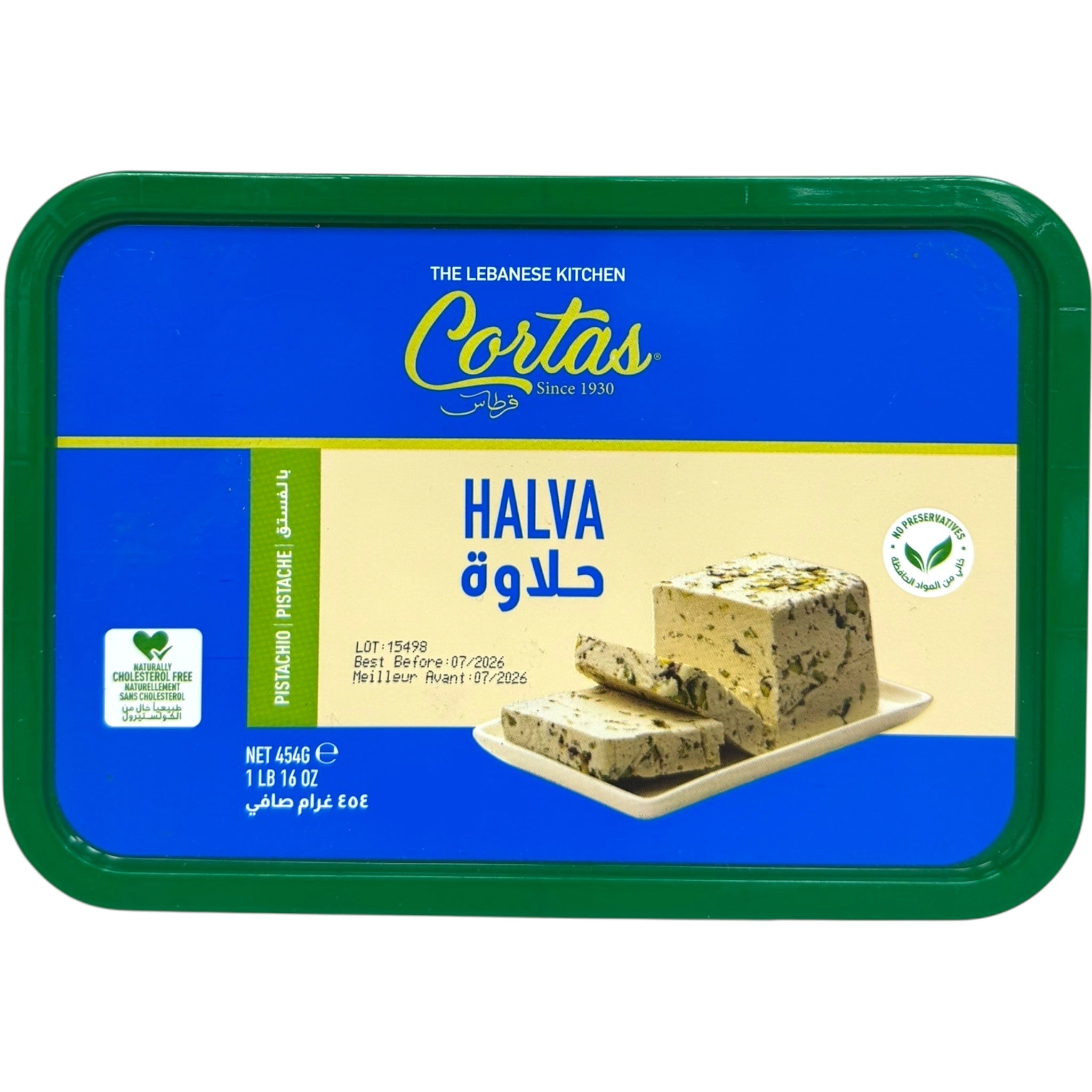 Cortas Halva With Pistachios - Premium Traditional Sweet Treat, Perfect Snack or Dessert