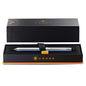 Cross Tech3+ Frosty Steel Lacquer Multi-Function Pen with Chrome-Plated Appointments, Stylus, and 0.5mm Lead
