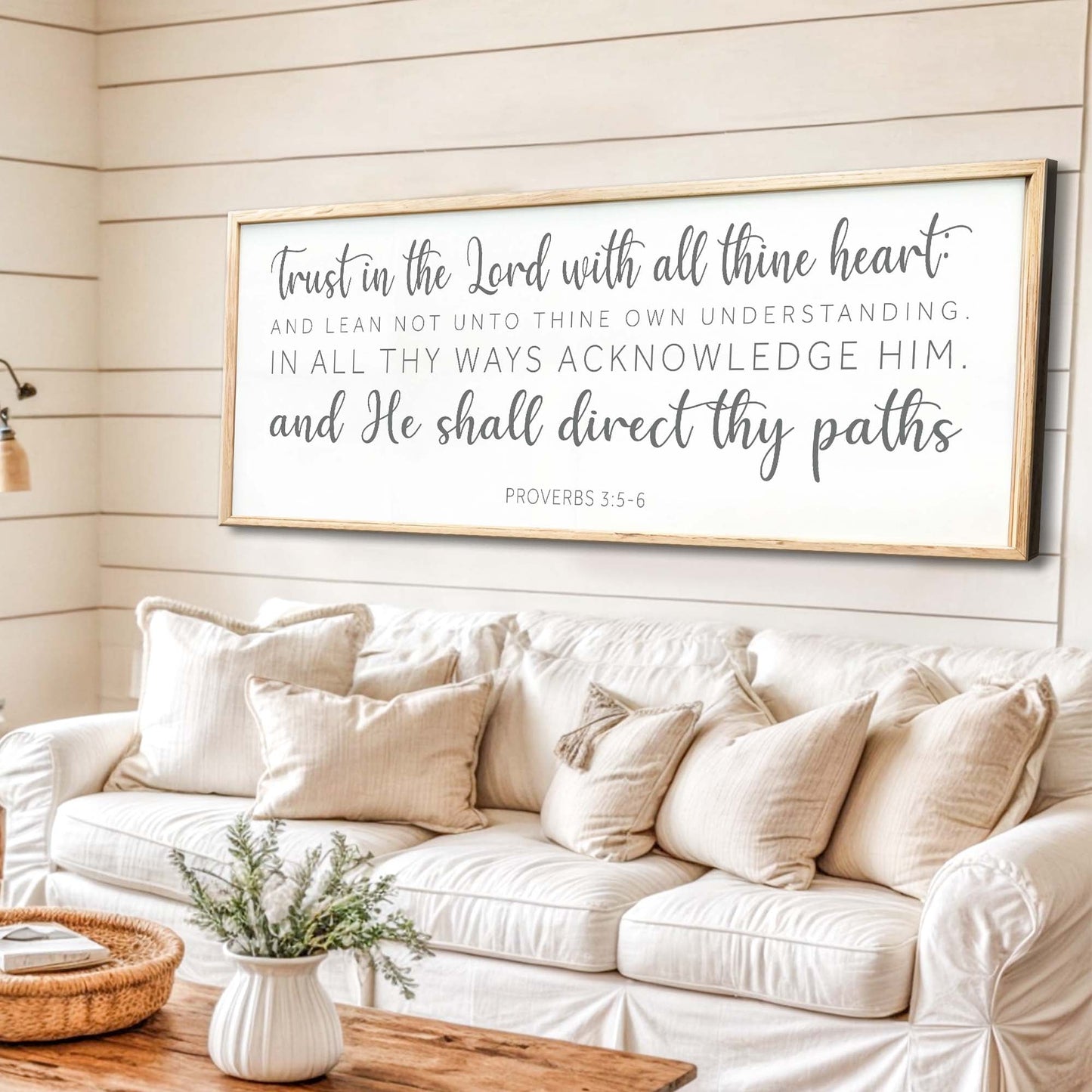 Proverbs 3:5-6 Faith Wall Sign