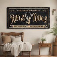 Personalized Rifle Ridge Family Sign