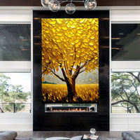 Golden Tree Breeze Wall Art