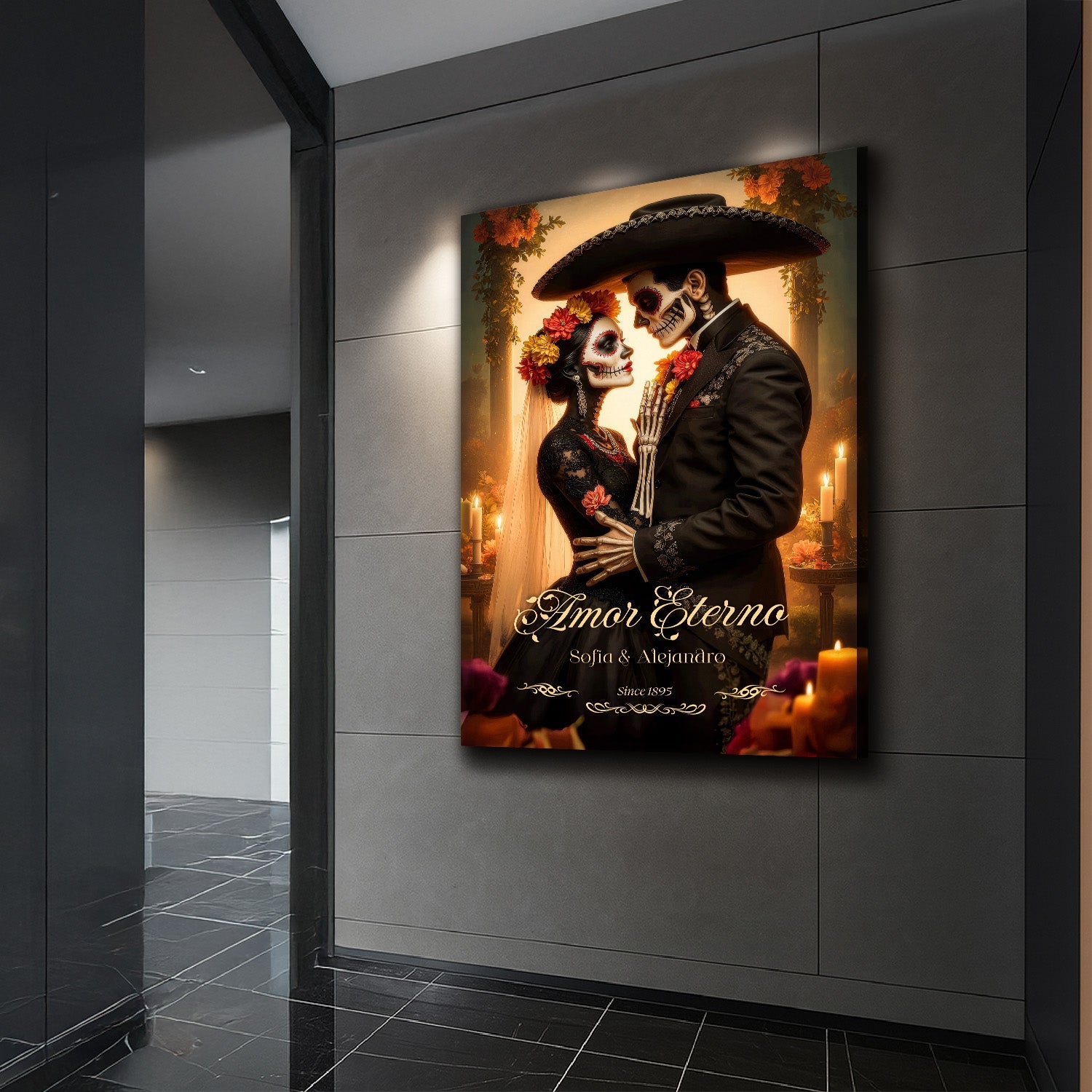 Kişiselleştirilmiş Ebedi Aşk Cadılar Bayramı Tabelası