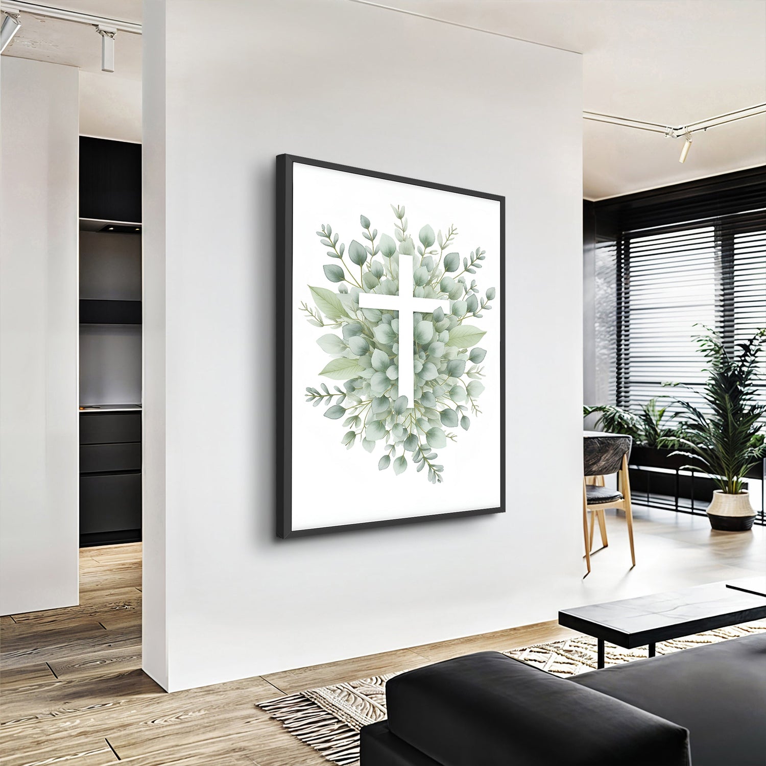 Minimalist Haç İnanç Duvar Sanatı