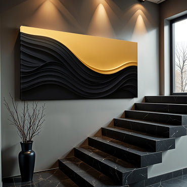 Black And Gold Minimalist Abstract VI