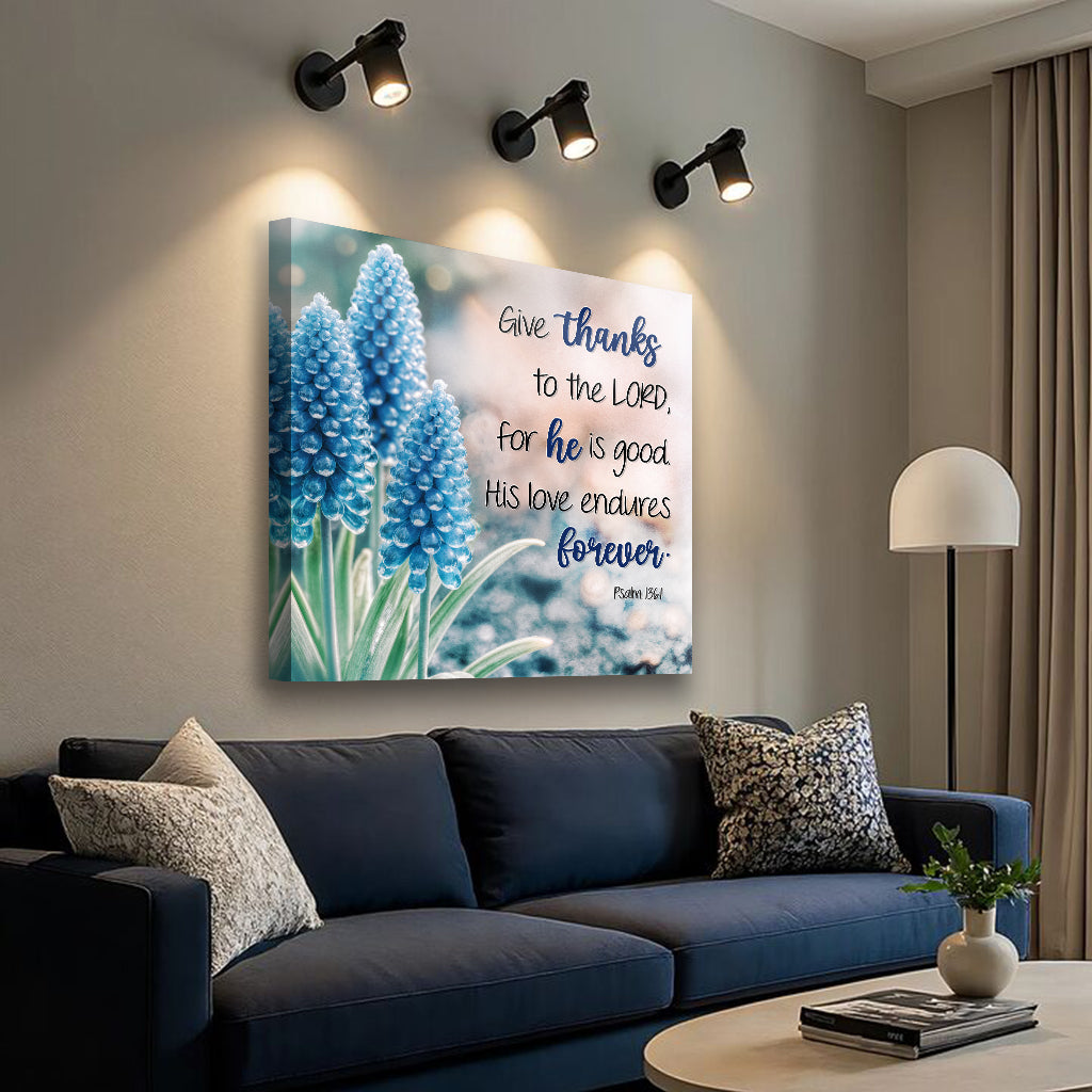 Mezmur 136:1 - Rabbe Şükredin İman Duvar Levhası