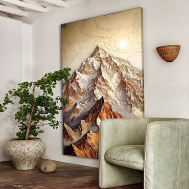 3D Minimalist Mountain Wall Art