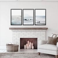 Navy Blue Surfing Wall Art. Set of 3 Prints