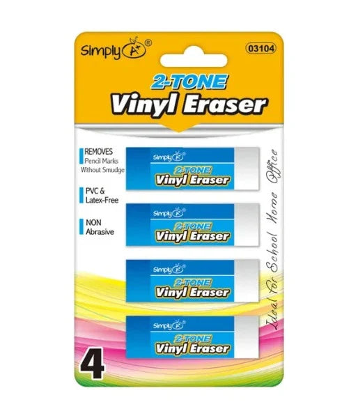 2 Tone Vinyl Eraser