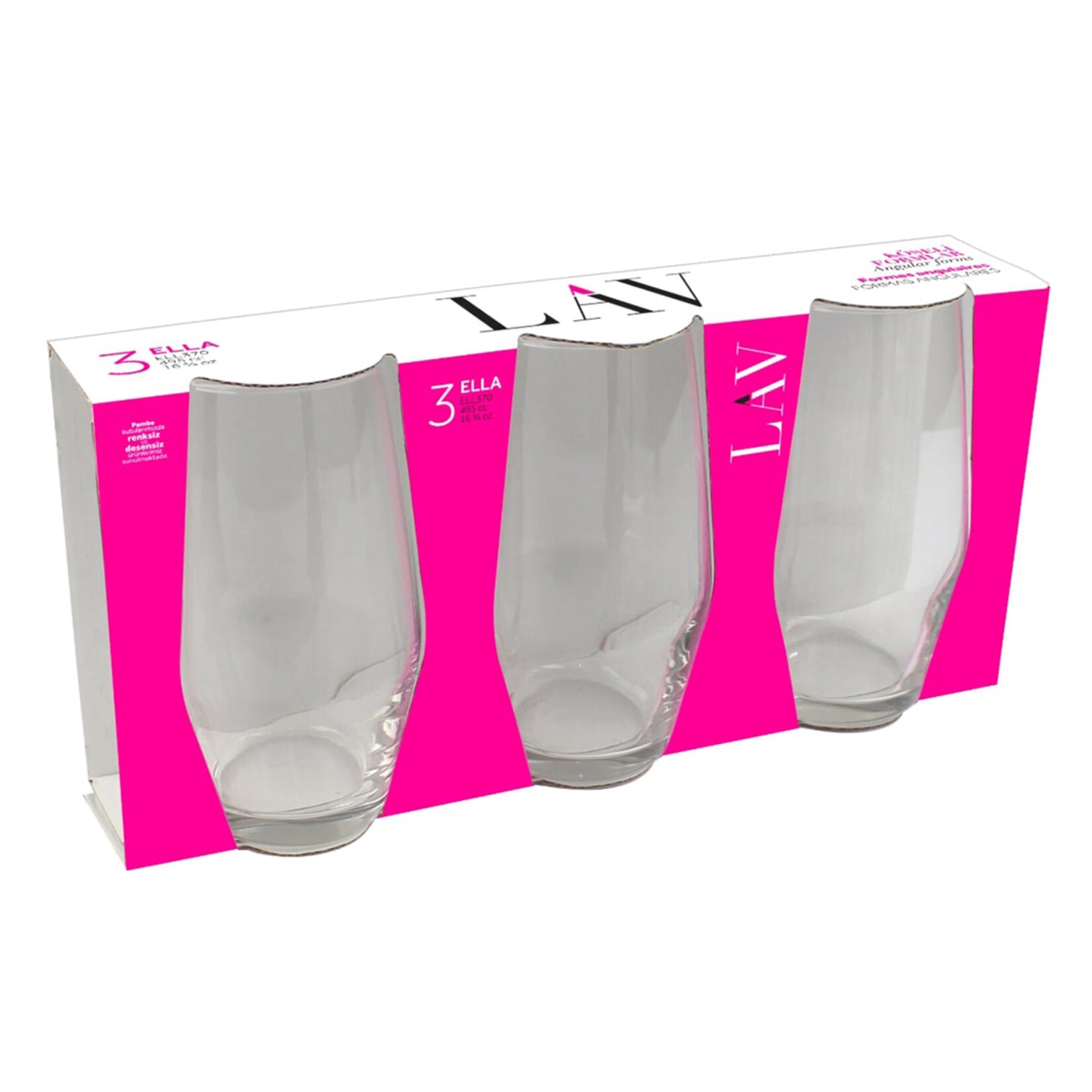 Lav Ella Soft Drink Glass 495Cc 3Pc