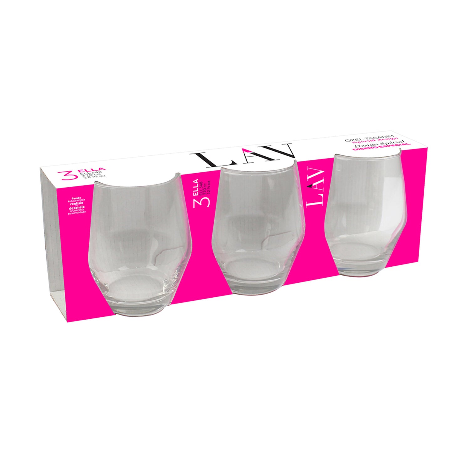 Lav Ella Soft Drink Glass 370Cc 3Pc