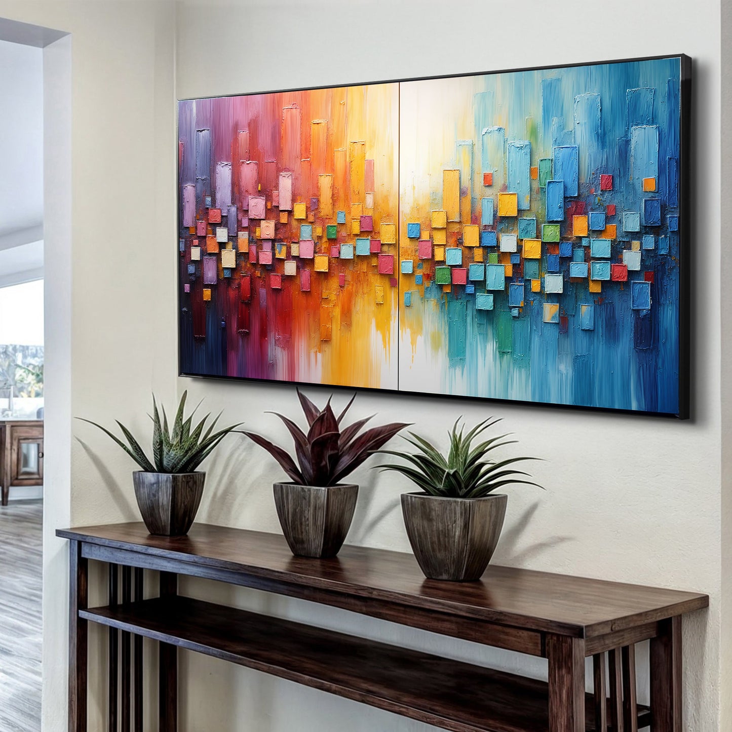 Chroma Dance Impasto Wall Art