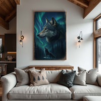 Wolf Double Exposure Wall Art IV